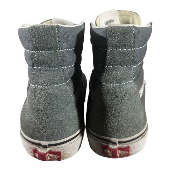 Vans Sk8-Hi Grey White Suede Canvas High Top Sneakers Men’s Size 9.5 Women’s 11 - Picture 4 of 8